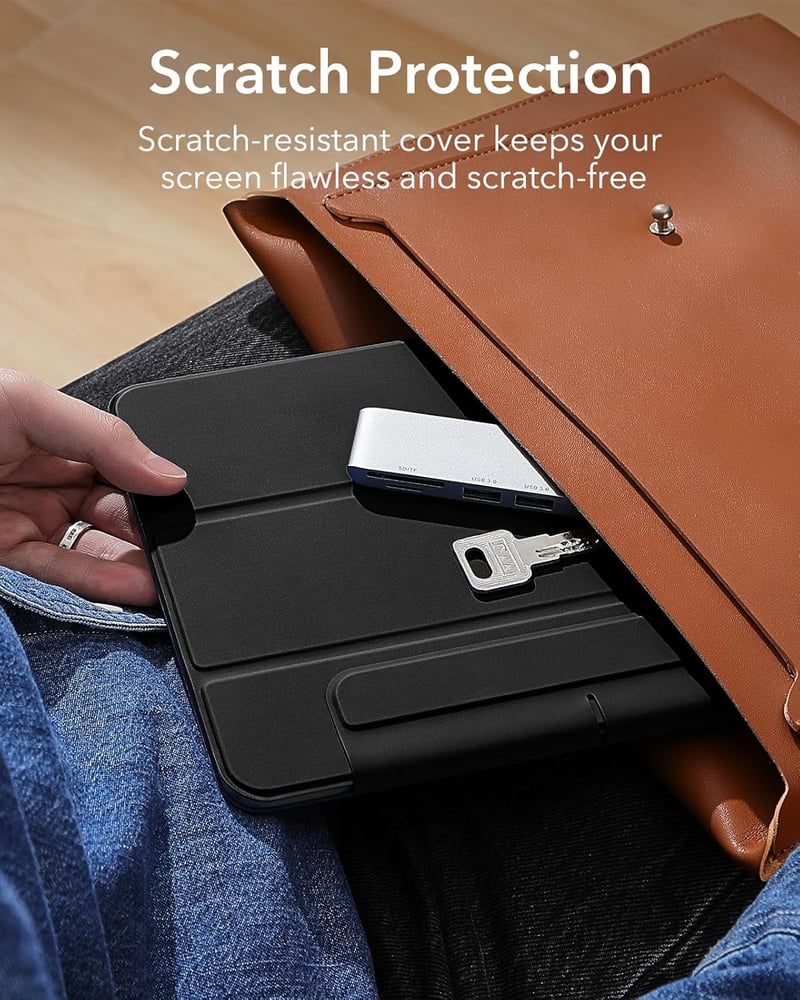 Husă ESR pentru iPad Pro 13 inch M5/M4 cu suport magnetic, stand trifold subțire, suport pentru creion, negru