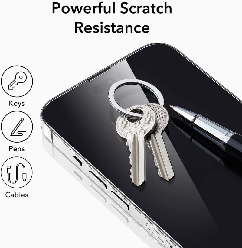 ESR iPhone 14 Pro Edzett Üveg Kijelzővédő Fólia, 3 Darabos Csomag, Katonai Szabvány Védelem, Karcolásálló