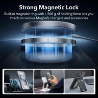 ESR iPhone 15 Tok Szett (5 az 1-ben) - Matt Fekete Átlátszó Védőtok Képernyő- és Kameravédelemmel, MagSafe Kompatibilis, Katonai Szintű Véde 3