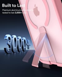 ESR iPhone 16 Pro MagSafe tok állvánnyal, katonai védelemmel, rózsaszín 7