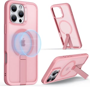 ESR Boost iPhone 16 Pro MagSafe maska sa stalkom, vojna zaštita - ružičasta