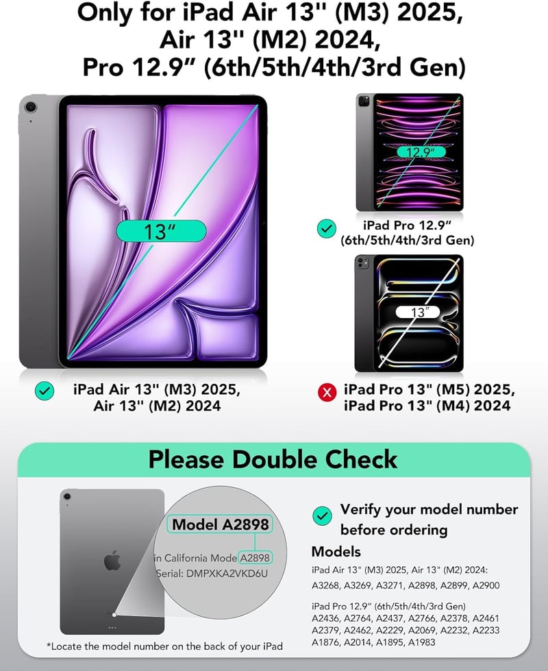 ESR Mágneses Billentyűzet Tok iPad Air 13" M3/M2 Pro 12.9 Lebegő Állvánnyal