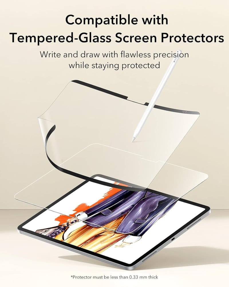 ESR Mágneses Papírhatású Képernyővédő iPad Pro 13" M5/M4-hez
