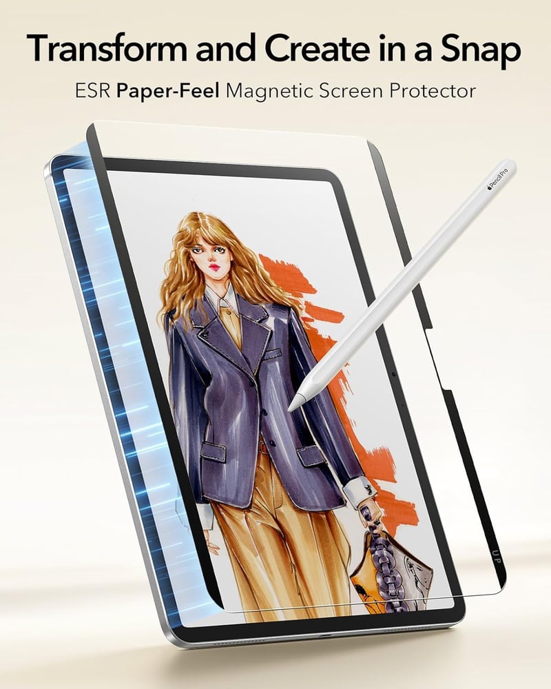 ESR Mágneses Papírhatású Képernyővédő iPad Pro 13" M5/M4-hez