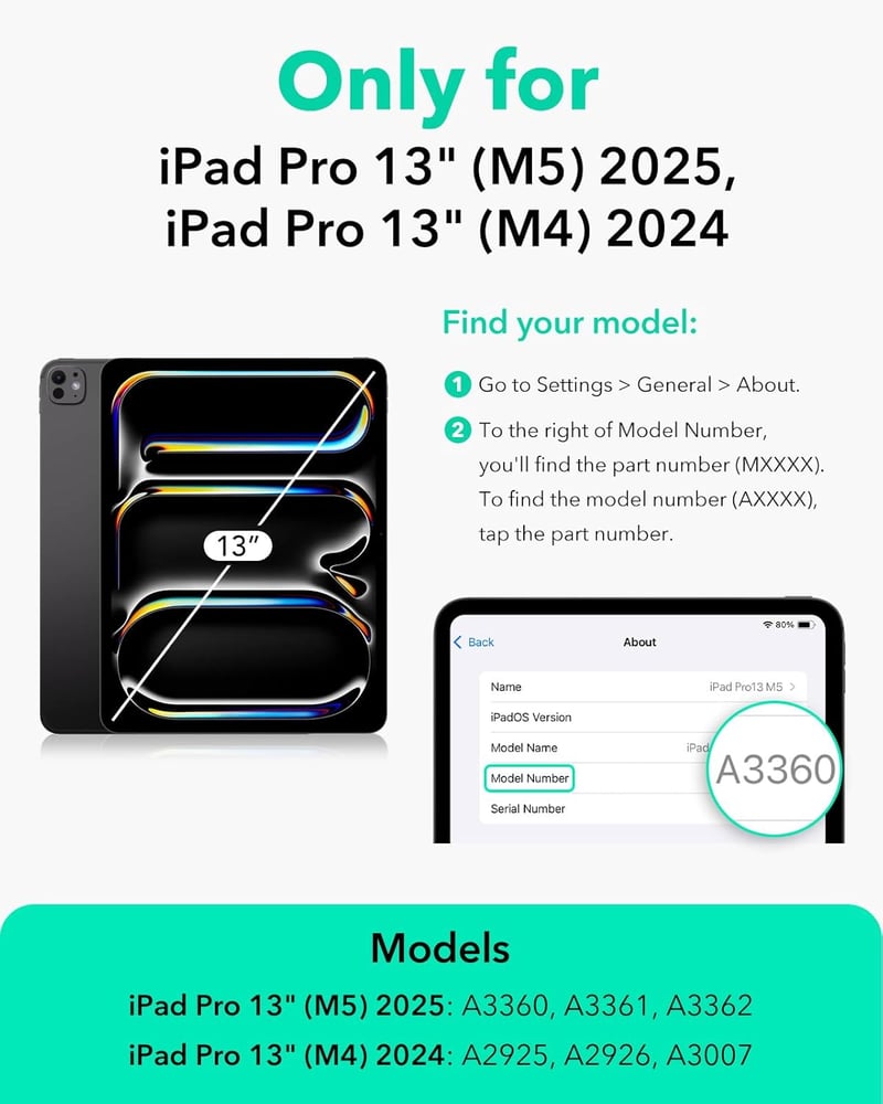 ESR Mágneses Papírhatású Képernyővédő iPad Pro 13" M5/M4-hez