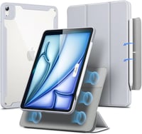 ESR Mágneses Tok iPad Air 11 M3/M2/6/5/4 Generációhoz - Ceruzatartóval, Levehető Fedéllel, 360° Állvánnyal, Szürke 1