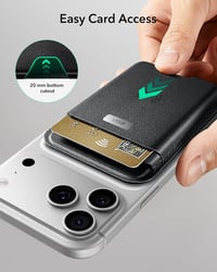 Portofel magnetic ESR cu MagSafe pentru seria iPhone 17, 16, 15, 14, 13, 12 (exclus Mini), funcție Find My, 5 compartimente pentru carduri, protecție RFID, negru 6