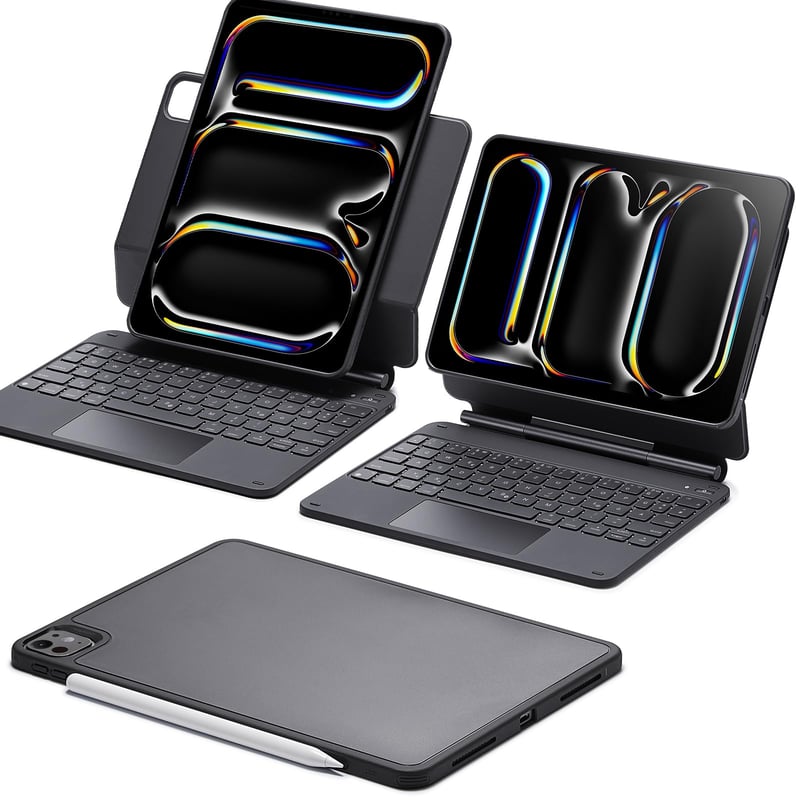 Puzdro s klávesnicou ESR Rebound 360 pre iPad Pro 11" (M5/M4, 2025/2024), s magnetickým stojanom, odnímateľným krytom, biele