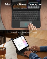 Puzdro s klávesnicou ESR Rebound 360 pre iPad Pro 11" (M5/M4, 2025/2024), s magnetickým stojanom, odnímateľným krytom, biele 7