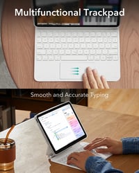 ESR Rebound 360 billentyűzetes tok iPad Pro 11 (M4, 5. gen.) fehér, mágneses állvánnyal — foltos külső borítás (állapot: lásd a 2. képet) 8