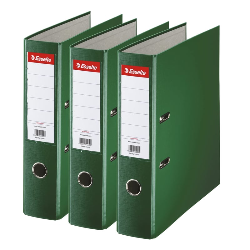Šanón Esselte 624293, 75 mm – zelený – 3 ks