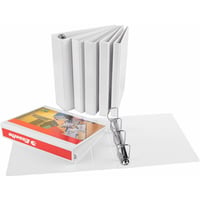 Kružkový zakladač Esselte Essentials Panorama A4, 4 krúžky, chrbát 63 mm – biely 3