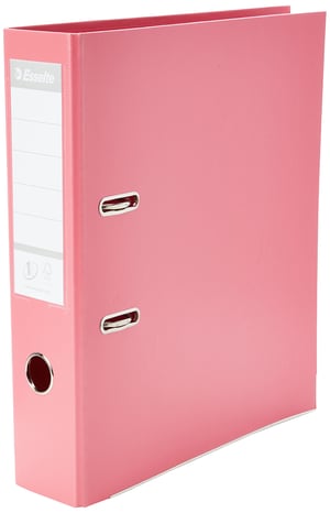 Biblioraft Esselte Solea Power A4, 75 mm, cu etichetă pe cotor, roz