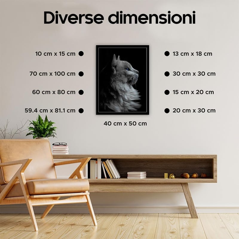 Estancia fekete fa képkeret 40x50 cm plexi üveggel