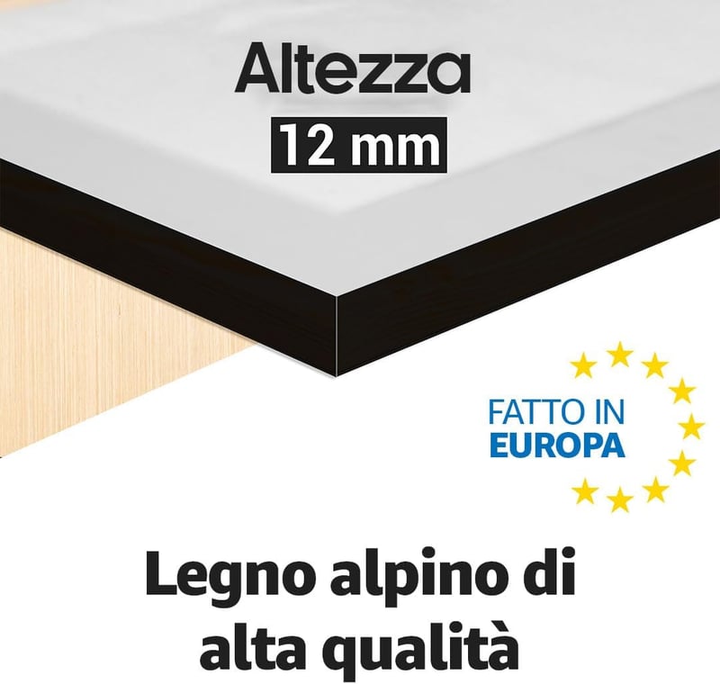 Estancia fekete fa képkeret 40x50 cm plexi üveggel