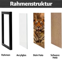 Estancia Čierny drevený rám na obrazy 60x80 cm - Moderný nástenný rám na portréty s nerozbitným akrylátovým sklom 3