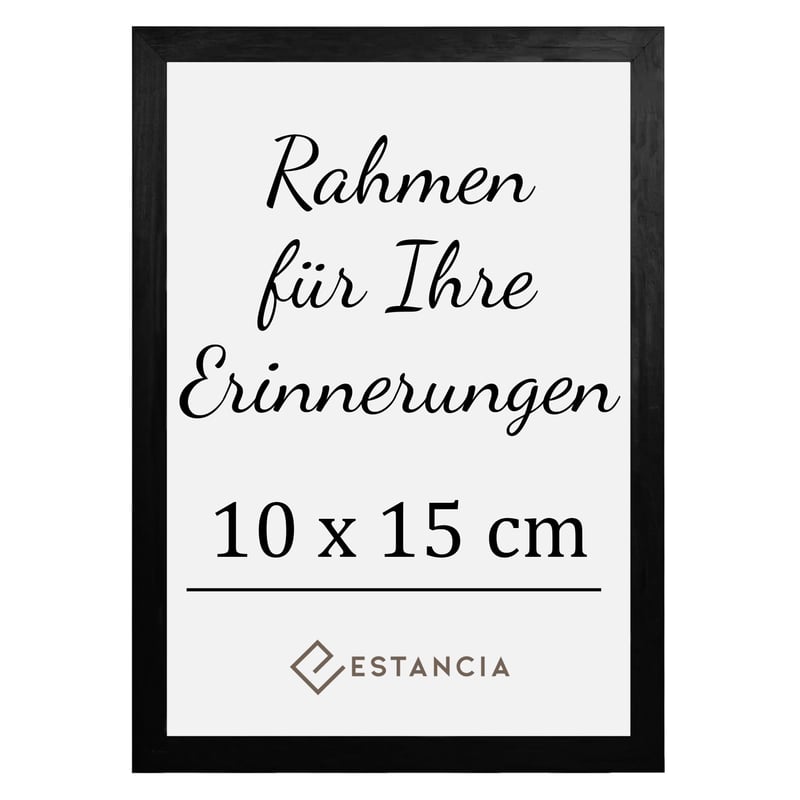 Estancia Čierny drevený rám na obrazy 60x80 cm - Moderný nástenný rám na portréty s nerozbitným akrylátovým sklom