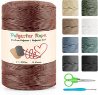 estcoo Makramé Kötél 2mm x 250m Réz Polyester Zsinór DIY Kézműves Dekorációhoz 1