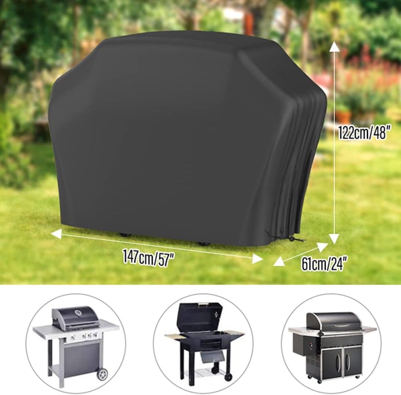Estefanlo Vízálló Grillhuzat Oxford Szövet 145x61x117cm Fekete