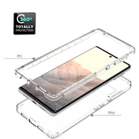 Priehľadný TPU kryt ESTH pre Google Pixel 6 Pro, 360-stupňová ochrana, nárazuvzdorný, prachotesný, krištáľovo čistý obal na telefón, outdoorové pancierové puzdro s PC rámom 5