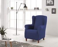 Husă elastică pentru fotoliu Estoralis Berto, albastru, material extensibil, pentru fotoliu cu urechi, 70-110 cm, design modern 2