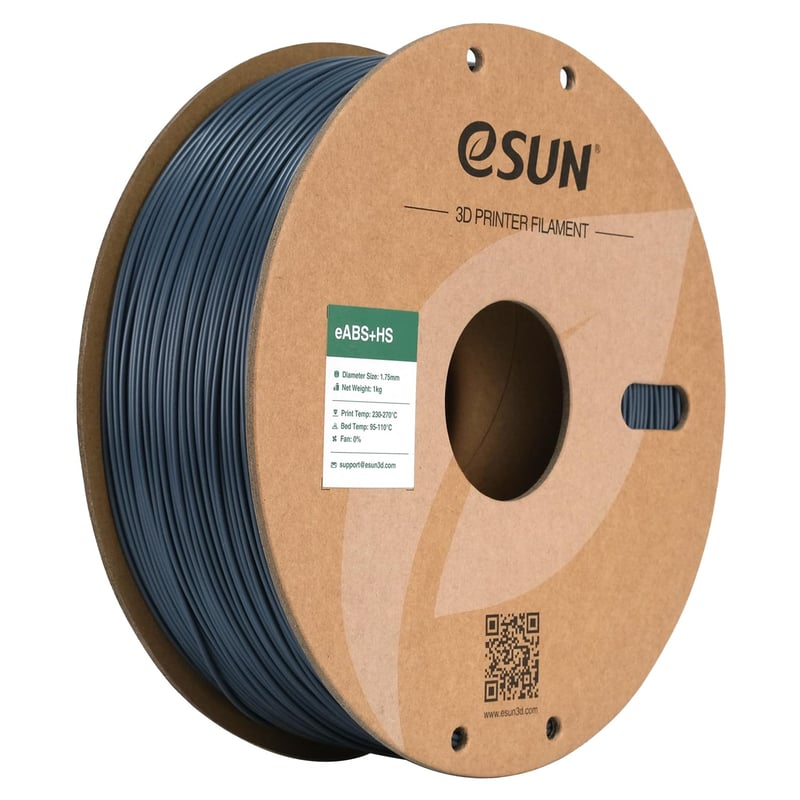 eSUN ABS+ HS vysokorýchlostný 3D tlačový filament 1,75 mm sivý 1 kg cievka