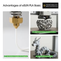 3D tlačová struna eSUN PLA Basic 1,75 mm, sivá, 2 x 1 kg cievka, rozmerová presnosť +/- 0,05 mm, pre FDM 3D tlačiarne 2