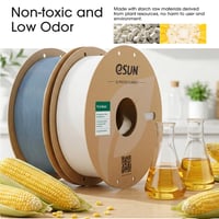 3D tlačová struna eSUN PLA Basic 1,75 mm, sivá, 2 x 1 kg cievka, rozmerová presnosť +/- 0,05 mm, pre FDM 3D tlačiarne 4
