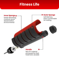 Coardă de sărit ESWIFT Jumping Premium - lungime reglabilă, mânere antiderapante, viteză mare pentru antrenament și cardio - 2,8 m, roșu, pentru copii și adulți 3