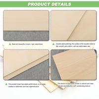 Placă de lemn Eteamcan 200x100 mm pentru artizanat - Placaj din lemn de tei de 1,5 mm pentru modelaj DIY și lucru manual 3