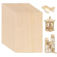 Placă de lemn Eteamcan 200x100 mm pentru artizanat - Placaj din lemn de tei de 1,5 mm pentru modelaj DIY și lucru manual 1