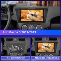 Radio Auto Android ETLFUCyber pentru Mazda 5 2011-2013, Ecran Tactil HD de 9 Inchi, GPS, WiFi, Bluetooth, CarPlay, Android Auto, FM, RDS, EQ 3