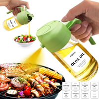 ETONSUNNY 2in1 Üveg Olajszóró és Adagoló 470ml Zöld 9
