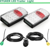 Set lumini LED pentru remorcă ETUKER, 13 pini, 12V, 7 funcții, cu cablu de 5,5 m 4