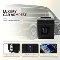 Mercedes-Benz V-Class W447 V220 V250 V260 Középkonzol Kartámasz Tároló Doboz PD 4.0 Gyorstöltő 8 Ambient Fény Mód Sofőr Fiók Autós Papírzsebkendő Tartó 3