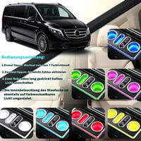 Mercedes-Benz V-Class W447 V220 V250 V260 Középkonzol Kartámasz Tároló Doboz PD 4.0 Gyorstöltő 8 Ambient Fény Mód Sofőr Fiók Autós Papírzsebkendő Tartó 2