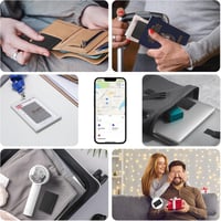 Card de localizare Bluetooth Euakee, tag subțire pentru portofel, rezistent la apă IP67, compatibil iOS 8