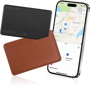 Euakee Bluetooth kartica za praćenje novčanika, IP67, punjiva - crna (samo za iOS)