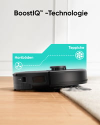 Aspirator robot eufy L60, putere de aspirare 5000 Pa, navigație laser iPath, control prin aplicație, pentru covoare și pardoseli dure 5