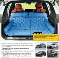 EULANT Kék felfújható autós matrac lábpumpával vízálló 2 személynek 183x131x7 cm csomagtartóhoz SUV MPV RV utazóágy 4