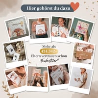 EULENTALER Scandi album za bebe za prvu godinu - S platnenim koricama i zlatnim utiskivanjem - Spomenar za bebe 7