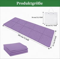 Saltea de yoga pliabilă Eulihent 183x61x0,4 cm, saltea de fitness antiderapantă pentru călătorii cu geantă, mov 2