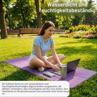 Saltea de yoga pliabilă Eulihent 183x61x0,4 cm, saltea de fitness antiderapantă pentru călătorii cu geantă, mov 3
