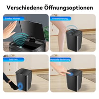 EUNEWR Automatikus Szemetes 12L Infravörös Mozgásérzékelős Fekete 3