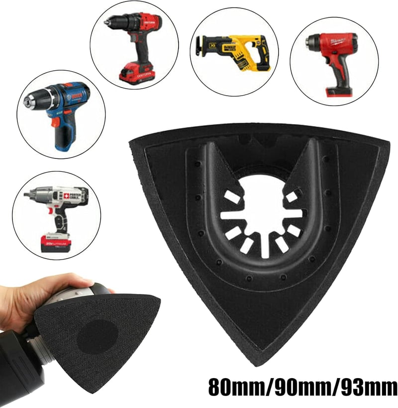 EUNEWR Delta Csiszolólap Multitool Csiszolópapír Tartozék Bosch Parkside Ryobi Worx Kompatibilis Finom Szemcsés 90mm 4db