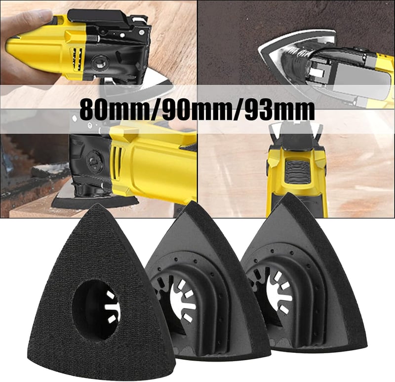 EUNEWR Delta Csiszolólap Multitool Csiszolópapír Tartozék Bosch Parkside Ryobi Worx Kompatibilis Finom Szemcsés 90mm 4db