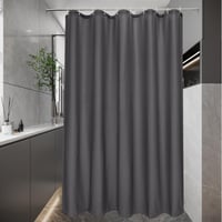 EurCross zavjesa za tuš 150x200 cm, tamnosiva, vodootporna, brzo se suši, otporna na plijesan, perivi poliester, s 10 prstenova 1