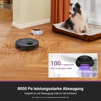 Robotický vysávač Eureka E20 Plus so samočistiacou stanicou, 8000 Pa, bezvreckový, 180-minútová výdrž batérie, 3D detekcia prekážok DuoDetect AI, na koberce 6
