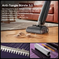 Akumulátorový tyčový vysávač na mokré a suché vysávanie EUREKA FloorShine 830 na tvrdé podlahy, sací výkon 24 000 Pa, samočistenie, sušenie horúcim vzduchom pri 75 °C, Anti-Tangle 3.0, sklápanie do 180°, výdrž 60 minút 6