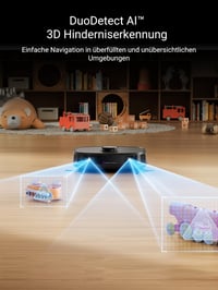 Robotický vysávač EUREKA J12 Ultra s funkciou mopovania, automatickou stanicou (vyprázdňovanie, umývanie, sušenie), sacím výkonom 5000 Pa, rotujúcim mopom, duálnou LiDAR navigáciou a 3D rozpoznávaním prekážok 2